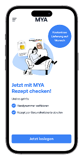 Screenshot der MYA App für Schritt 3 der Anleitung