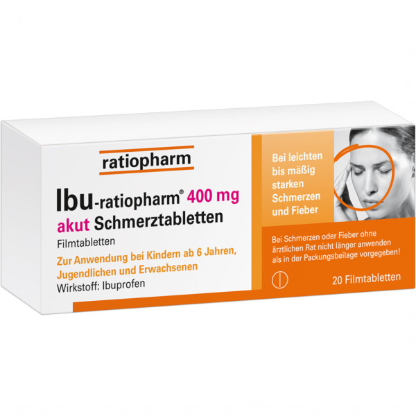 Abbildung für IBU-RATIOPHARM 400 mg akut Schmerztabletten