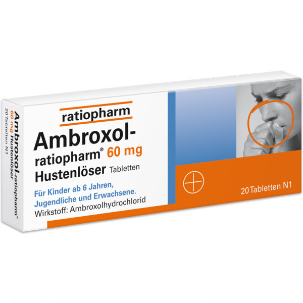 Abbildung für AMBROXOL-ratiopharm 60 mg Hustenlöser Tabletten