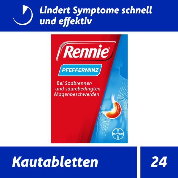 Abbildung für RENNIE Kautabletten schnell wirksam bei Sodbrennen, Magendrücken, Völlegefühl