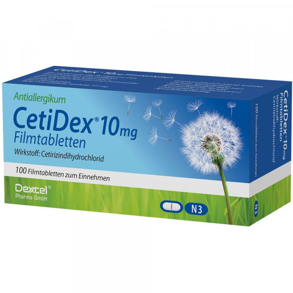 Abbildung für CETIDEX 10 mg Cetirizin Filmtabletten Antiallergikum
