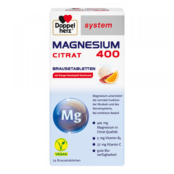 Abbildung für DOPPELHERZ Magnesium 400 Citrat system Brausetabl.