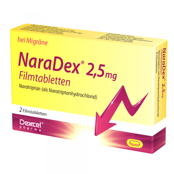Abbildung für NARADEX 2,5 mg Filmtabletten Naratriptan bei Migräne