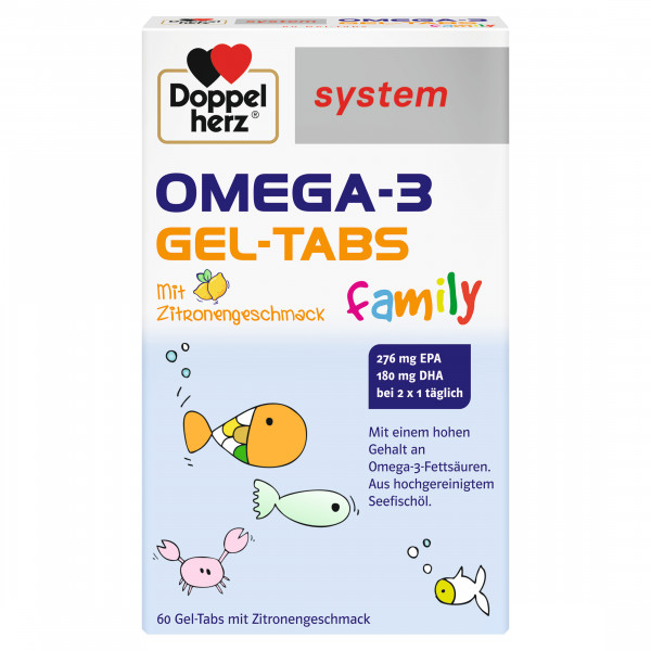 Abbildung für DOPPELHERZ Omega-3 Gel-Tabs family system