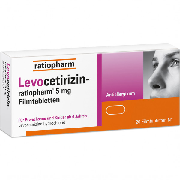 Abbildung für LEVOCETIRIZIN-ratiopharm 5 mg Filmtabletten