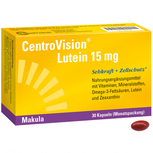 Abbildung für CENTROVISION Lutein 15 mg Kapseln