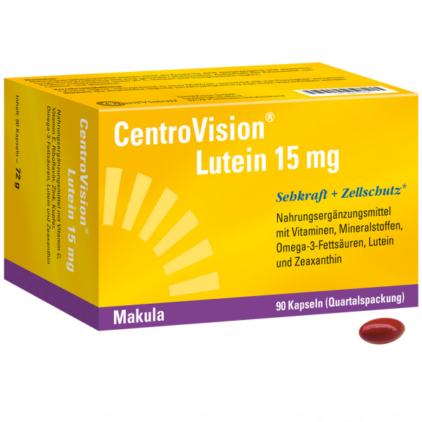 Abbildung für CENTROVISION Lutein 15 mg Kapseln