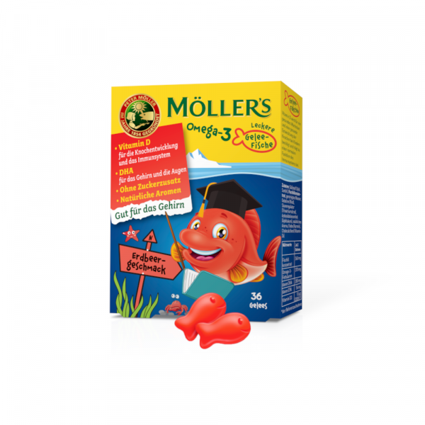 Abbildung für MÖLLER'S Omega-3 Gelee Fisch Erdbeere Kautabletten