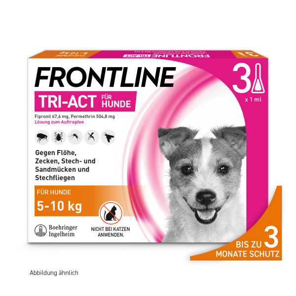 Abbildung für FRONTLINE TRI-ACT gegen Zecken, Flöhe und fliegende Insekten für Hunde S