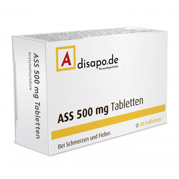 Abbildung für ASS 500 mg Tabletten WL