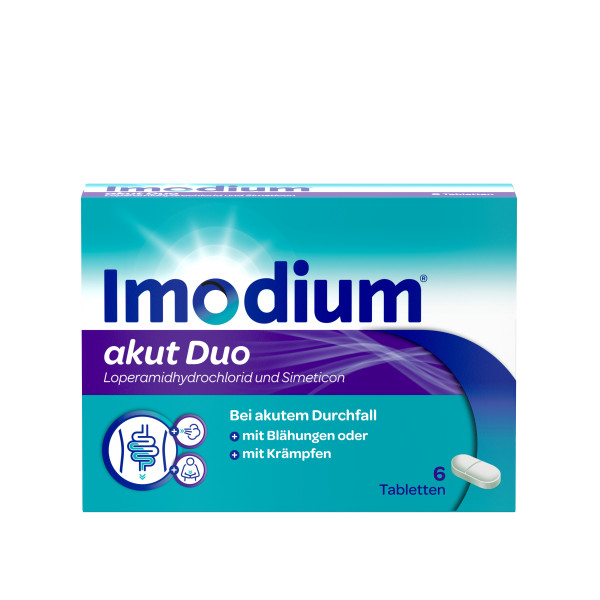Abbildung für IMODIUM akut Duo 2 mg/125 mg Tabletten