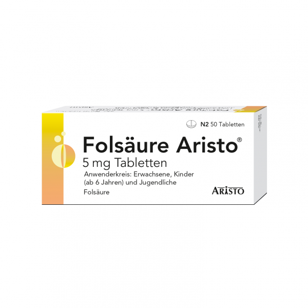 Abbildung für FOLSÄURE ARISTO 5 mg Tabletten
