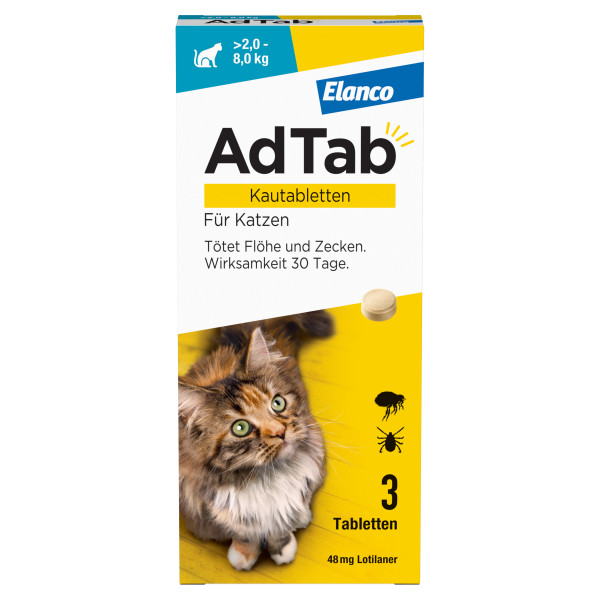 Abbildung für ADTAB 48 mg Kautabletten für Katzen >2-8 kg