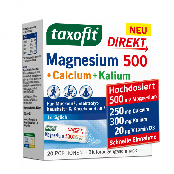 Abbildung für TAXOFIT Magnesium 500+Calcium+Kalium Direkt Gran.