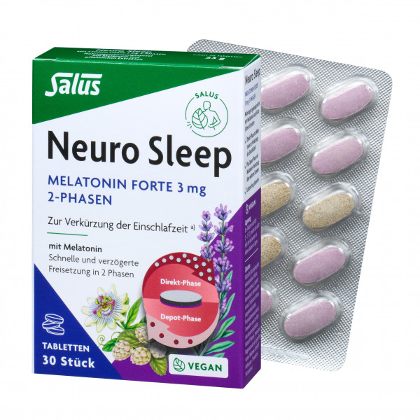 Abbildung für NEURO SLEEP Melatonin Forte 3mg 2-Phasen Tab.Salus