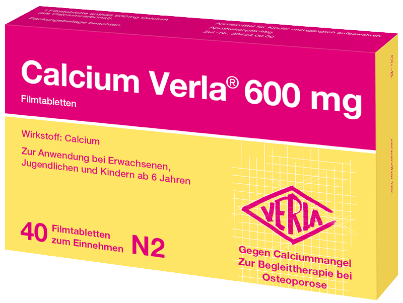 Abbildung für Calcium Verla® 600 mg