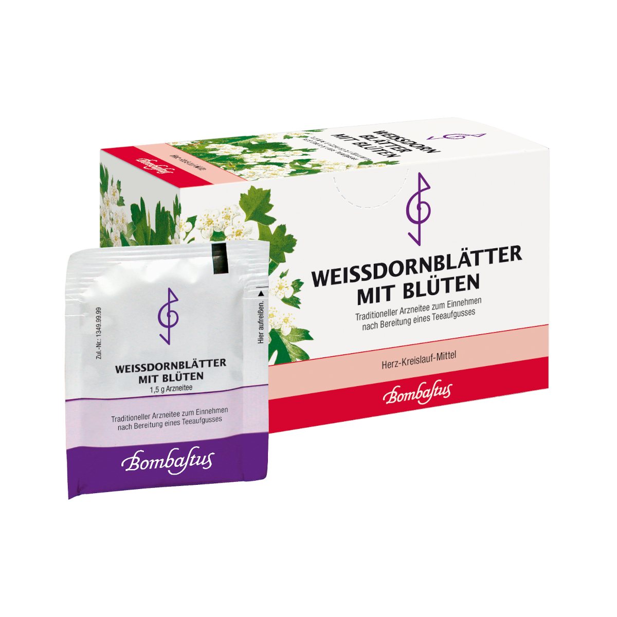 Abbildung für WEISSDORNBLÄTTER m.Blüten Filterbeutel