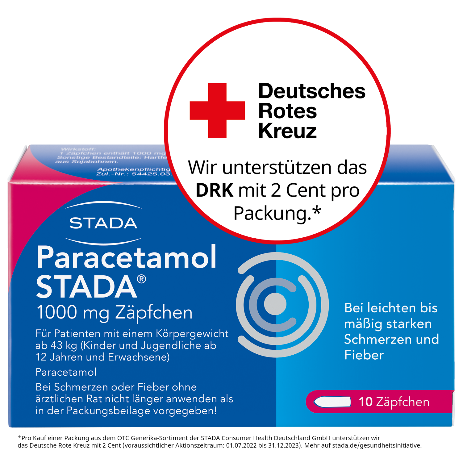 Abbildung für PARACETAMOL STADA 1000 mg Zäpfchen