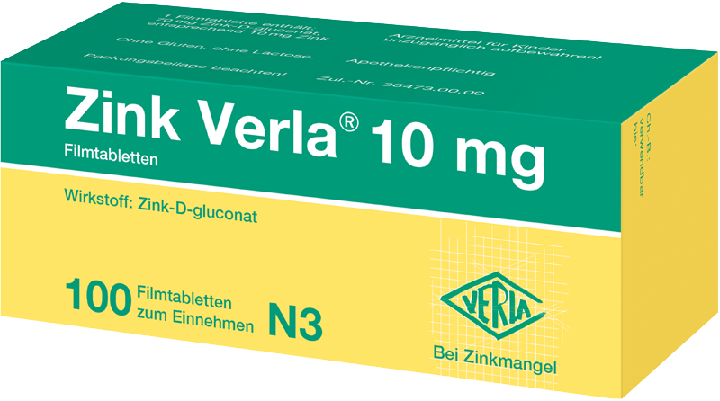 Abbildung für Zink Verla® 10 mg