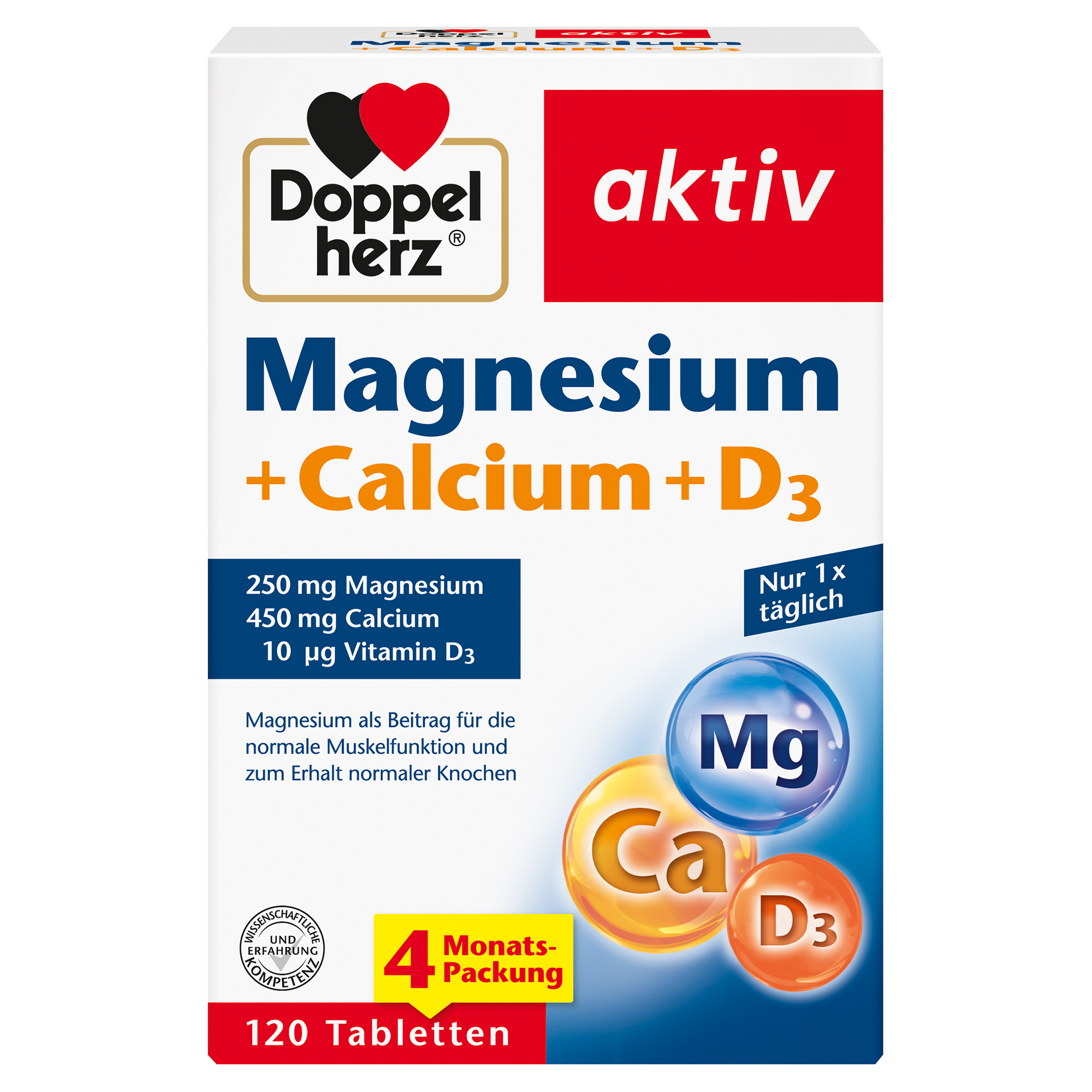 Abbildung für DOPPELHERZ Magnesium+Calcium+D3 Tabletten