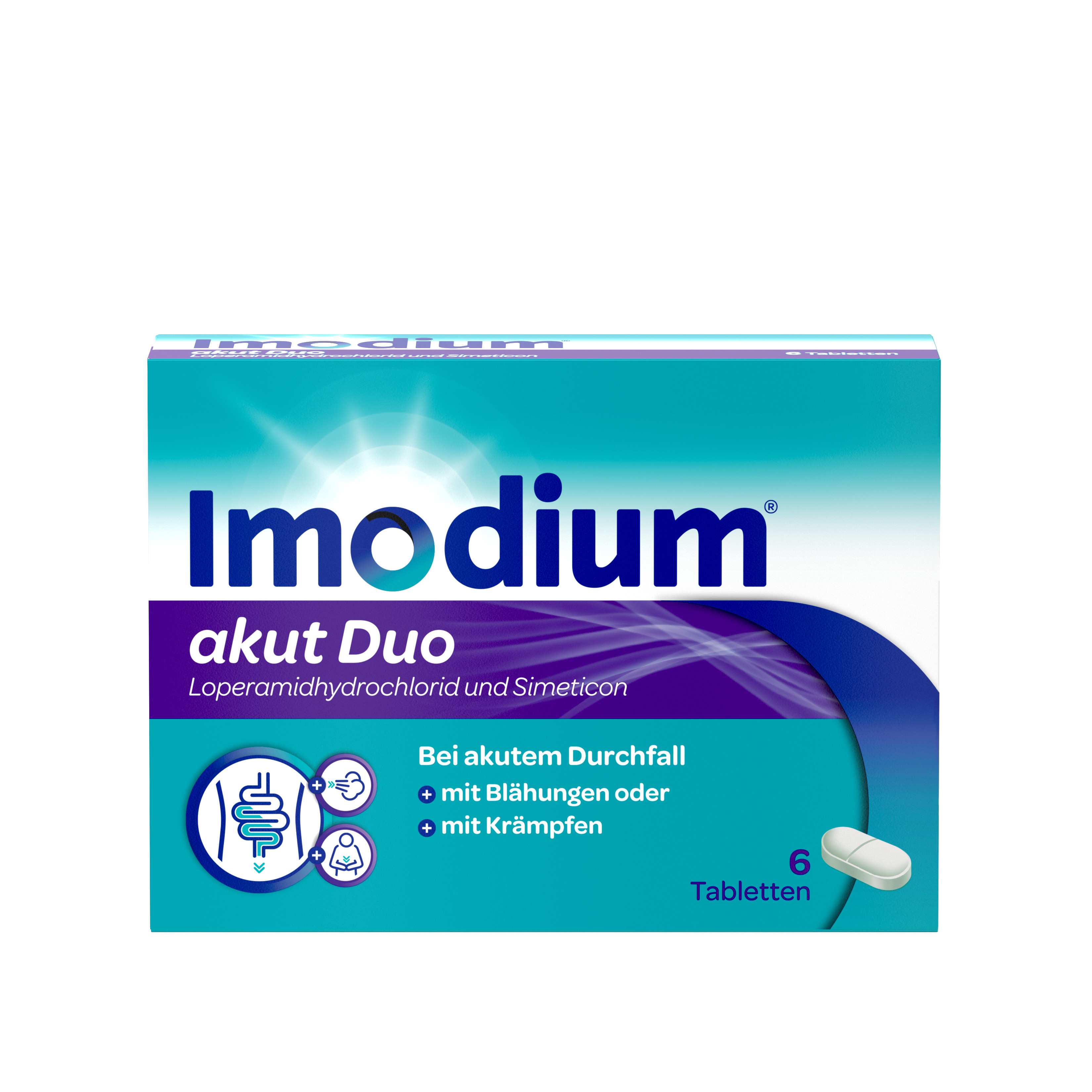 Abbildung für IMODIUM akut Duo 2 mg/125 mg Tabletten