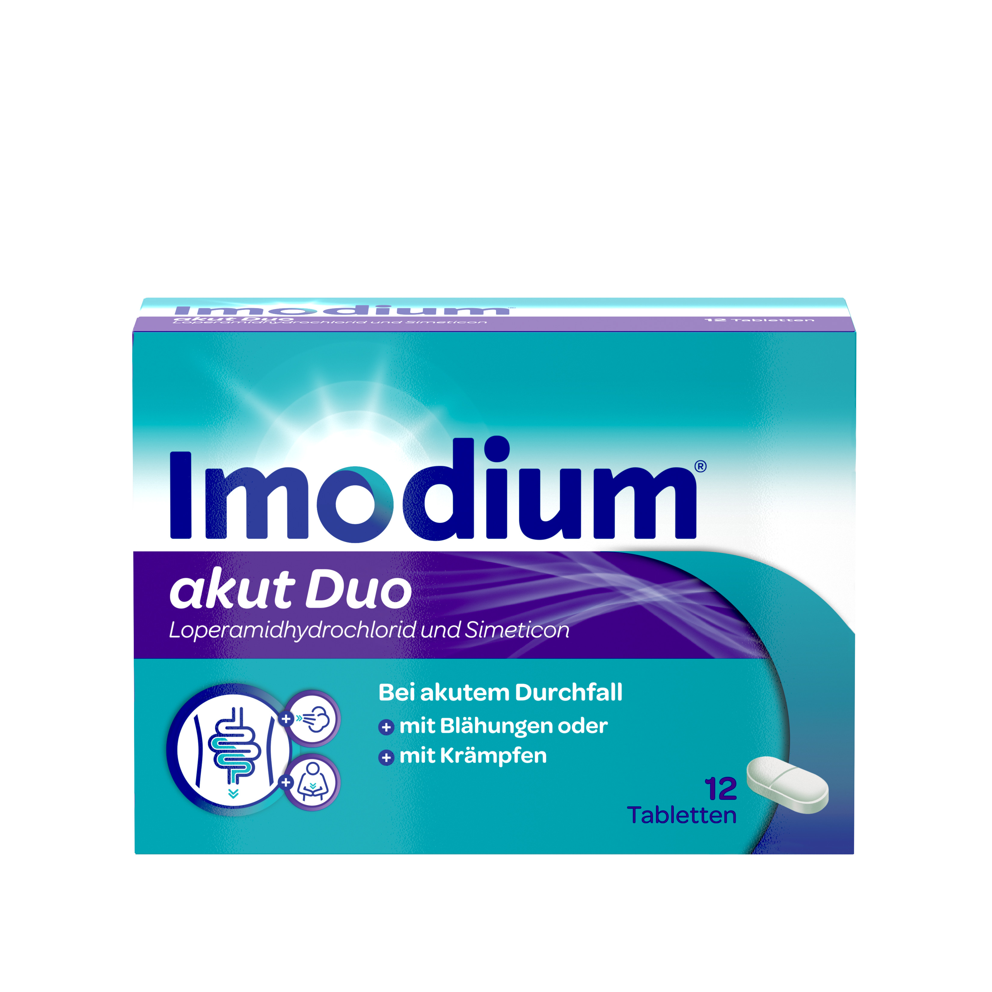 Abbildung für IMODIUM akut Duo 2 mg/125 mg Tabletten